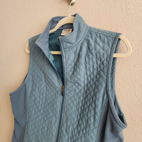 Columbia Women's Size Large Blue Quilted Zippered Vest Jacket - Picture 5 of 9